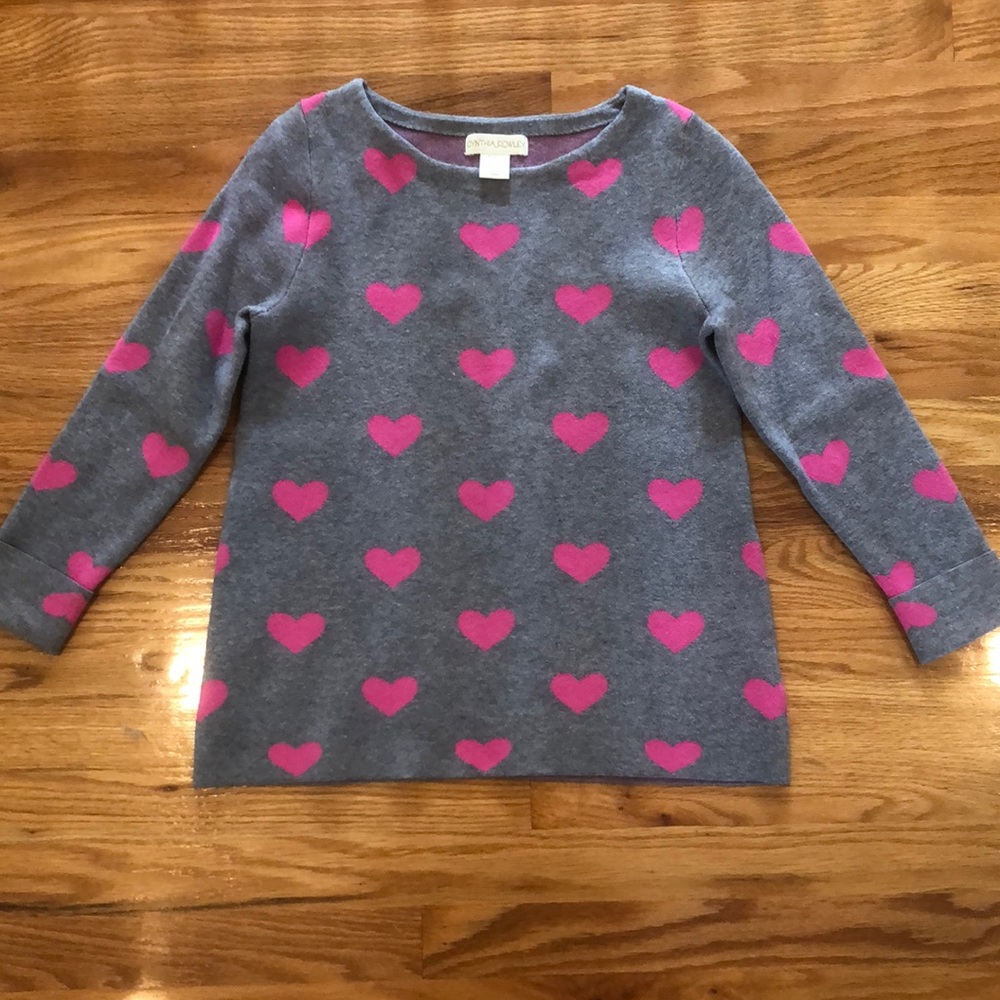 Cynthia Rowley 💜 Heart sweater size xsmall